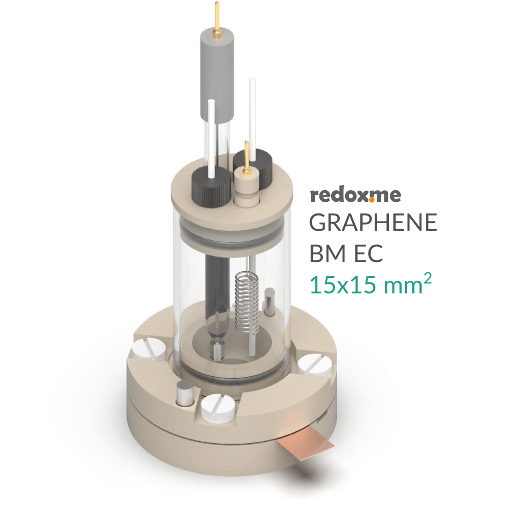 BM EC 15mm x 15mm - Bottom Mount Electrochemical Cell, Electrochemical Products, Redox.me, MSE Supplies