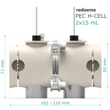 PEC H-Cell 2x15 mL- Photo-Electrochemical H-Cell - MSE Supplies LLC