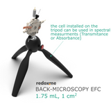 Back-microscopy EFC, 1.75 mL, 1 cm2 - Back-microscopy Electrochemical Flow Cell, volume: 1.75 mL, active area: 1 cm2 - MSE Supplies LLC
