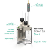 Basic electrochemical H-cell setup,  MSE Supplies