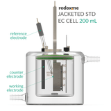 Jacketed standard electrochemical cell setup, Electrochemical Products, Redox.me, MSE Supplies