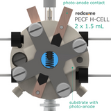 PECF H-Cell 2x1.5 mL - Photo-Electrochemical Flow H-Cell - MSE Supplies LLC