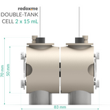 MM Double-tank cell 2 x 15 mL - Magnetic Mount Double-tank Etch Cell - MSE Supplies LLC