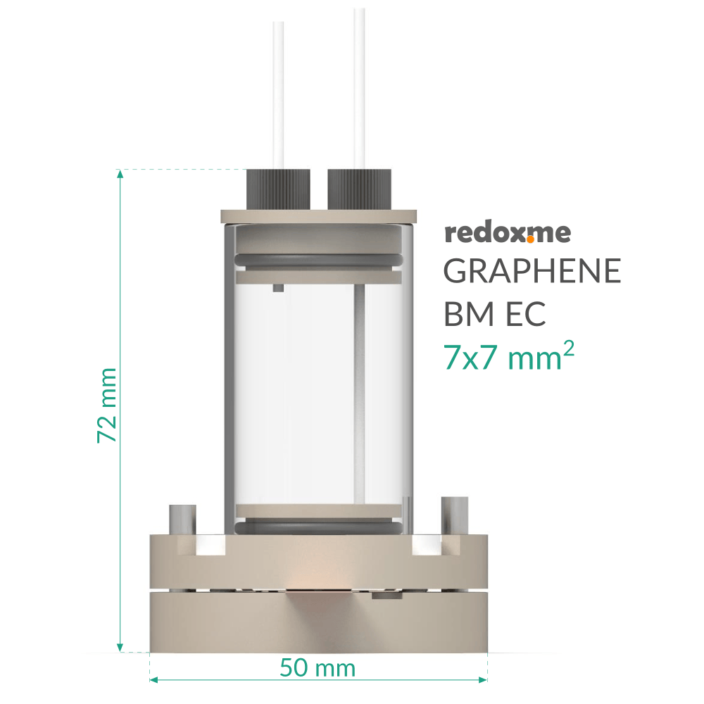 BM EC 7mm x 7mm - Bottom Mount Electrochemical Cell, Electrochemical Products, Redox.me, MSE Supplies