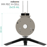 MM PEC H-Cell 2x15 mL- Magnetic Mount Photo-Electrochemical H-Cell - MSE Supplies LLC