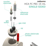 HCA FC PEC 15 mL single-sided - Hook Clamp Assembled Front Contact Photo-electrochemical Cell - MSE Supplies LLC