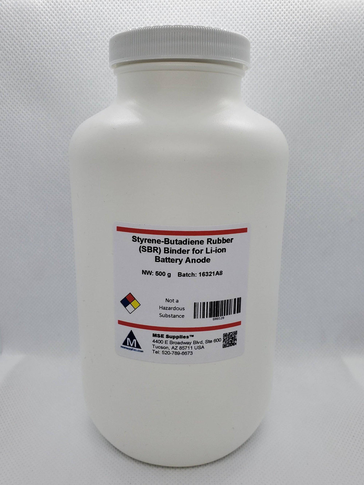 MSE PRO 500g Styrene-Butadiene Rubber (SBR) Binder for Li-ion Battery Anode, Battery Consumables, MSE Supplies LLC, MSE Supplies