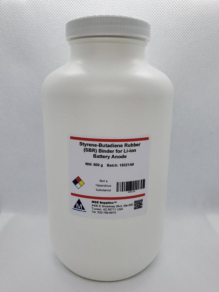 MSE PRO 500g Styrene-Butadiene Rubber (SBR) Binder for Li-ion Battery Anode, Battery Consumables, MSE Supplies LLC, MSE Supplies
