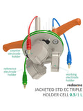Jacketed Standard Electrochemical Triple Holder Cell Setup - MSE Supplies LLC