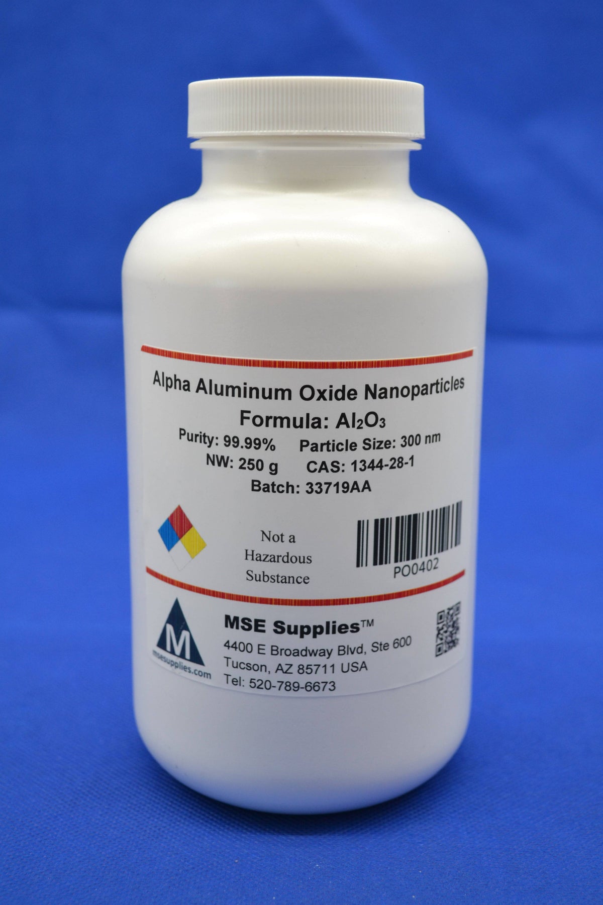 MSE PRO 300 nm High Purity 99.99% Alpha Aluminum Oxide Nanoparticles, Chemicals and Compounds, MSE Supplies LLC, MSE Supplies