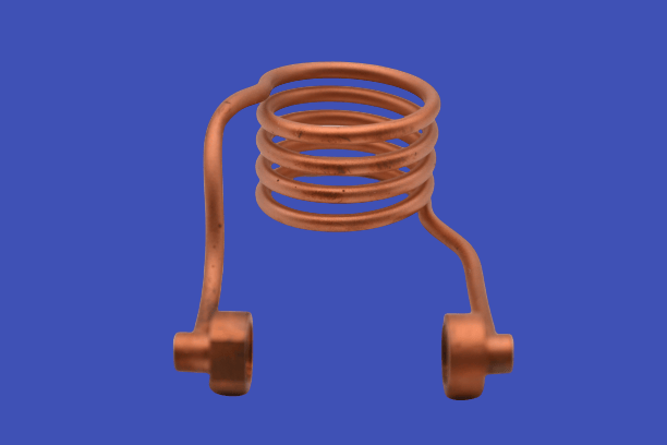 Copper induction coil inner diam. 38 mm, for crucible 40502(/4), Arc Melter and Quencher, Edmund Buhler, MSE Supplies