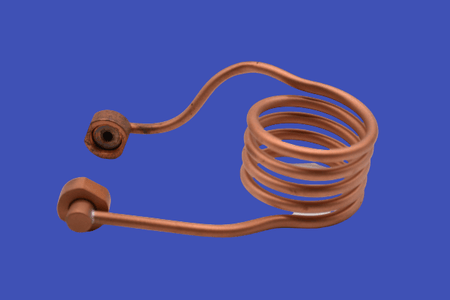 Copper induction coil inner diam. 38 mm, for crucible 40502(/4), Arc Melter and Quencher, Edmund Buhler, MSE Supplies