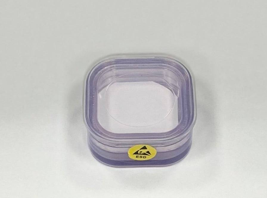 Pack of 12 MSE PRO Static Dissipative (ESD Safe) Plastic Membrane Boxes (38x38x17 mm) for Delicate Materials Storage, Wafer Carrier Cases, MSE Supplies LLC, MSE Supplies