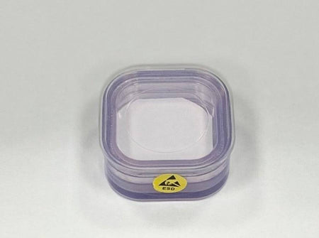 Pack of 12 MSE PRO Static Dissipative (ESD Safe) Plastic Membrane Boxes (38x38x17 mm) for Delicate Materials Storage, Wafer Carrier Cases, MSE Supplies LLC, MSE Supplies