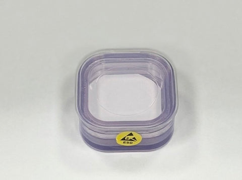 Pack of 12 Static Dissipative (ESD Safe) Plastic Membrane Boxes (38x38x17 mm) for Delicate Materials Storage - MSE Supplies LLC