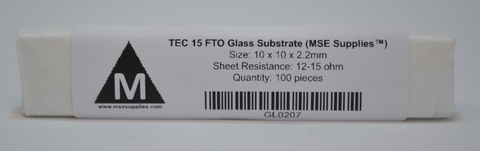 FTO Glass  Fluorine Doped Tin Oxide (FTO) Coated TEC 15 Glass– MSE  Supplies LLC