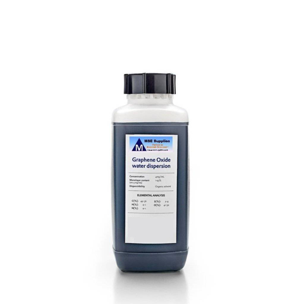 MSE PRO 1000 ml, 1L Monolayer Graphene Oxide Water Dispersion 4 mg/ml, Nano Materials, MSE Supplies LLC, MSE Supplies