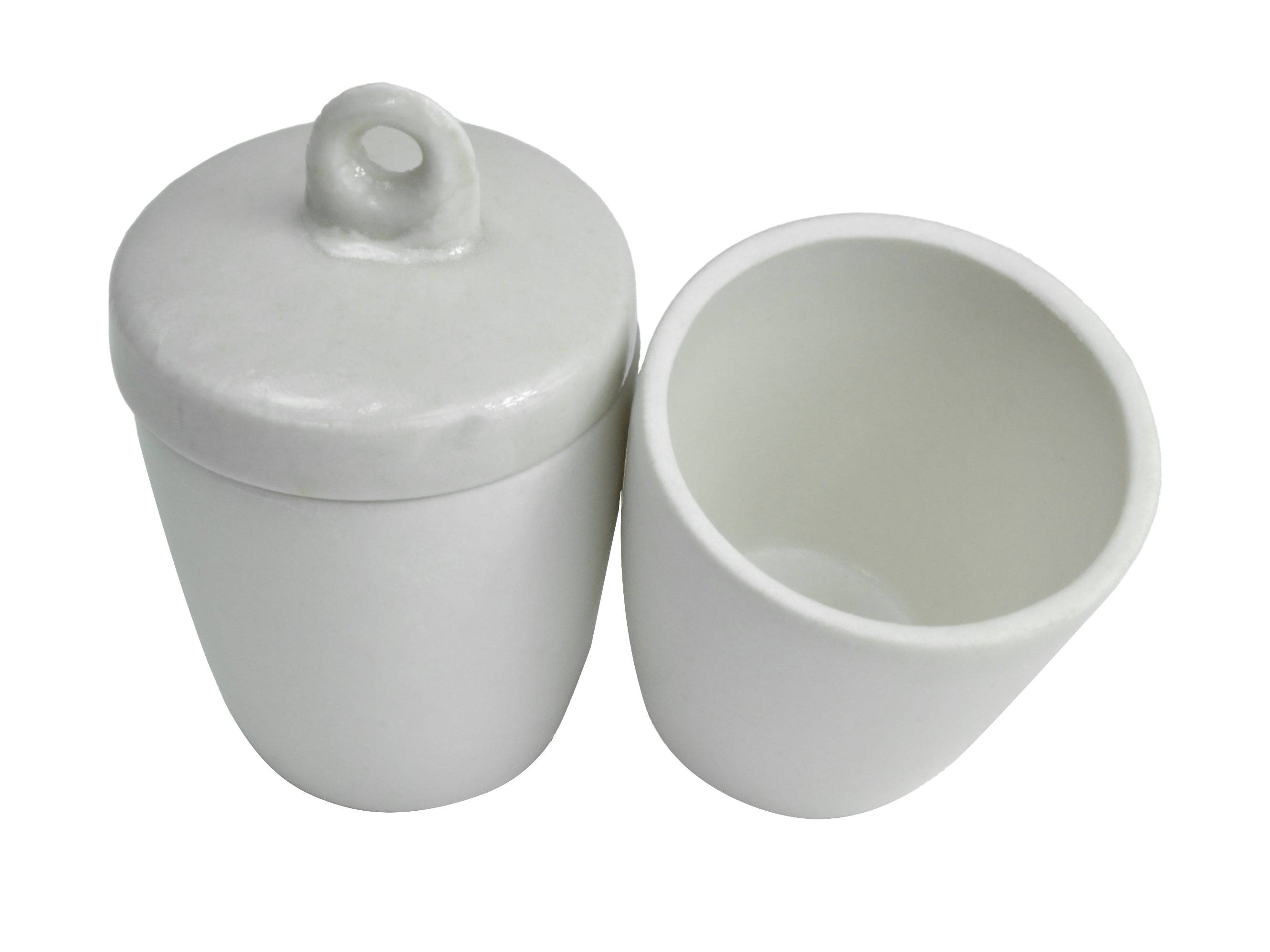 MSE PRO High Form Porcelain Crucible with Cover, 10 pieces per pack, Laboratory Supplies, MSE Supplies LLC, MSE Supplies