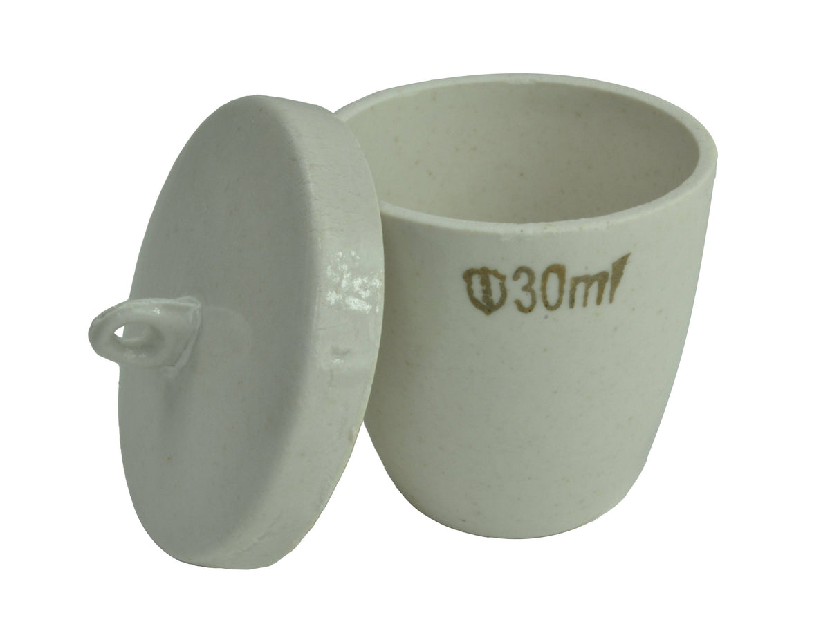 MSE PRO High Form Porcelain Crucible with Cover, 10 pieces per pack, Laboratory Supplies, MSE Supplies LLC, MSE Supplies