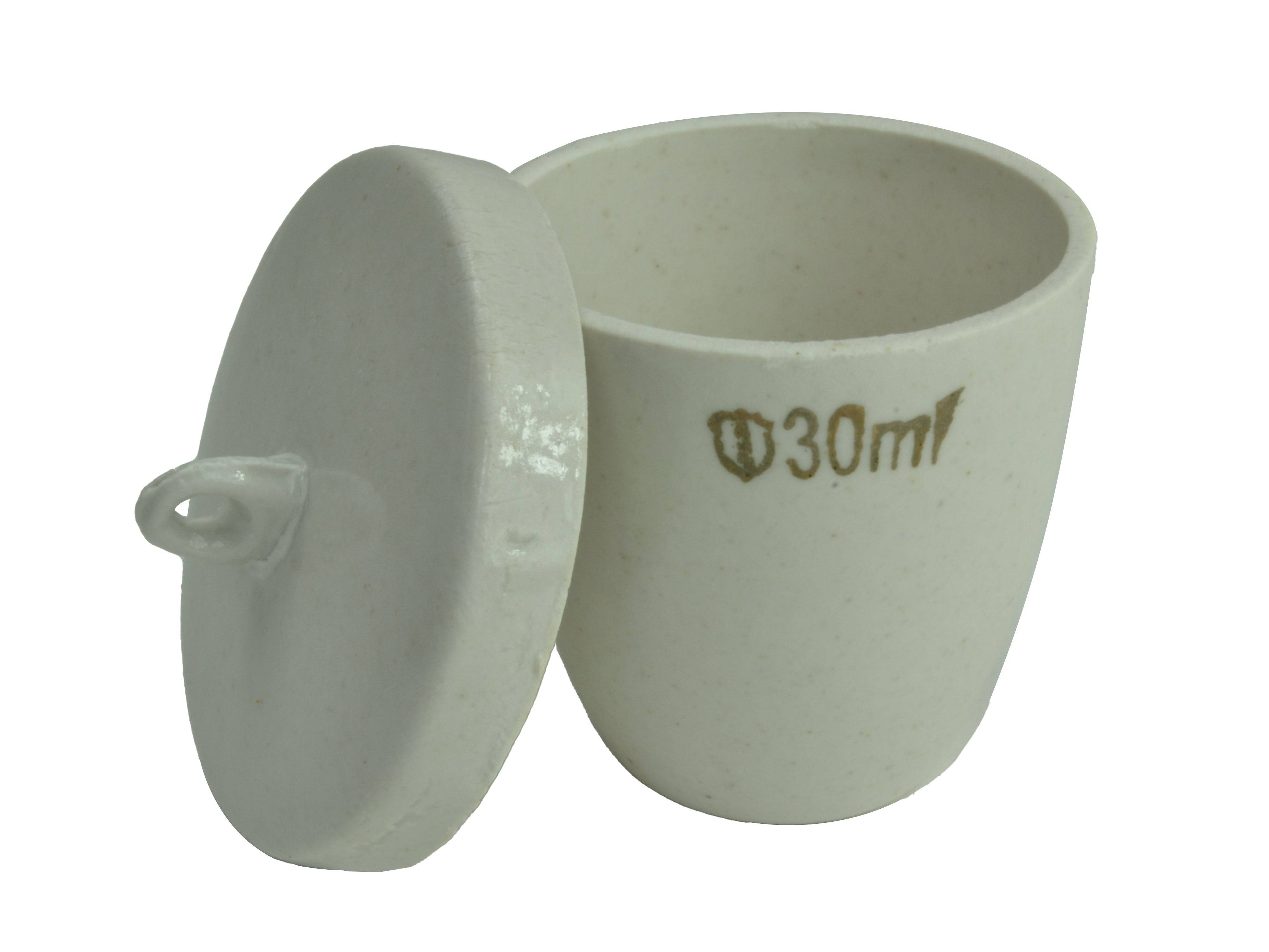 MSE PRO High Form Porcelain Crucible with Cover, 10 pieces per pack, Laboratory Supplies, MSE Supplies LLC, MSE Supplies