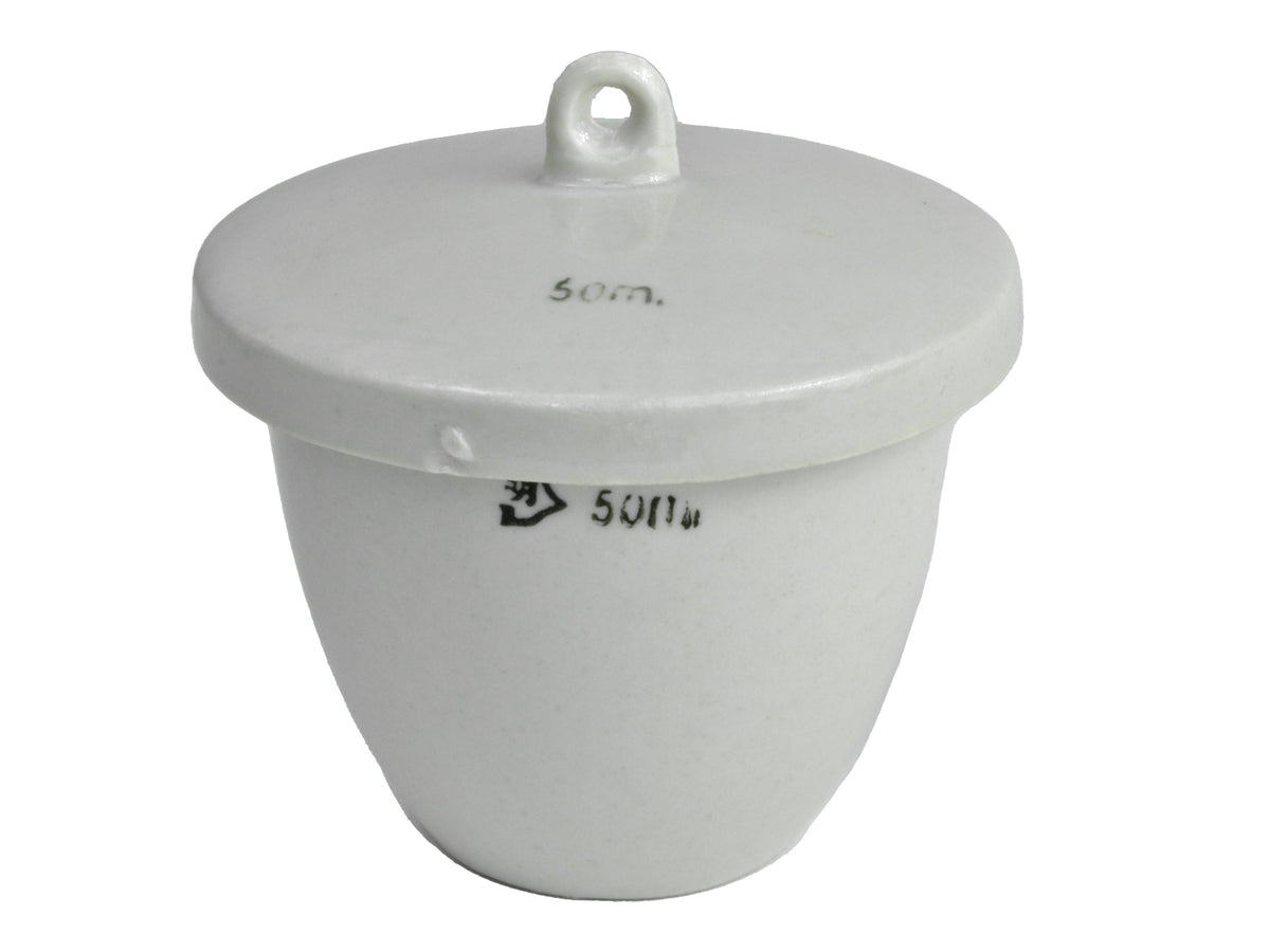 MSE PRO High Form Porcelain Crucible with Cover, 10 pieces per pack, Laboratory Supplies, MSE Supplies LLC, MSE Supplies