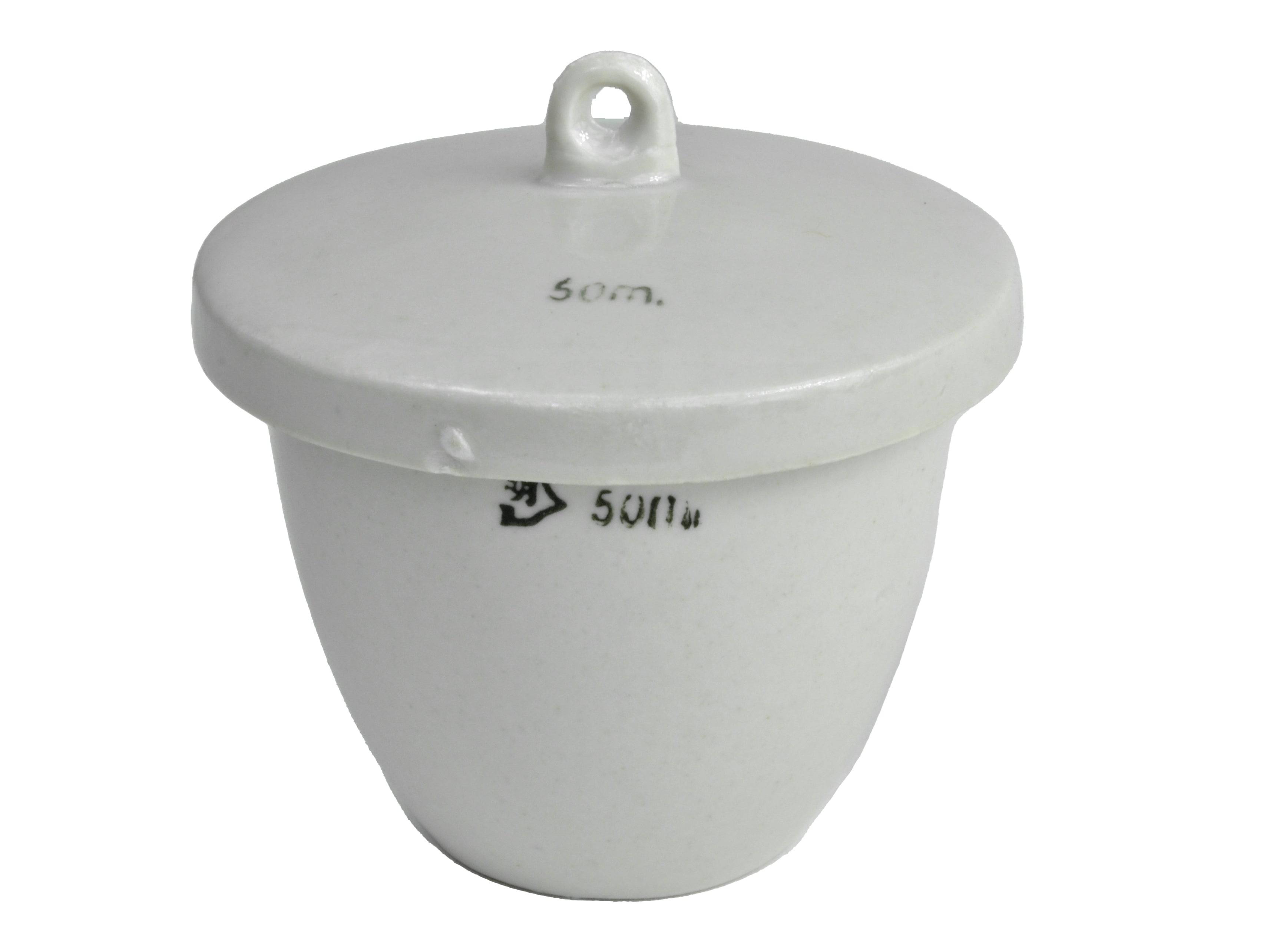 MSE PRO High Form Porcelain Crucible with Cover, 10 pieces per pack, Laboratory Supplies, MSE Supplies LLC, MSE Supplies