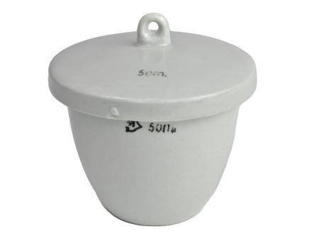 MSE PRO High Form Porcelain Crucible with Cover, 10 pieces per pack, Laboratory Supplies, MSE Supplies LLC, MSE Supplies