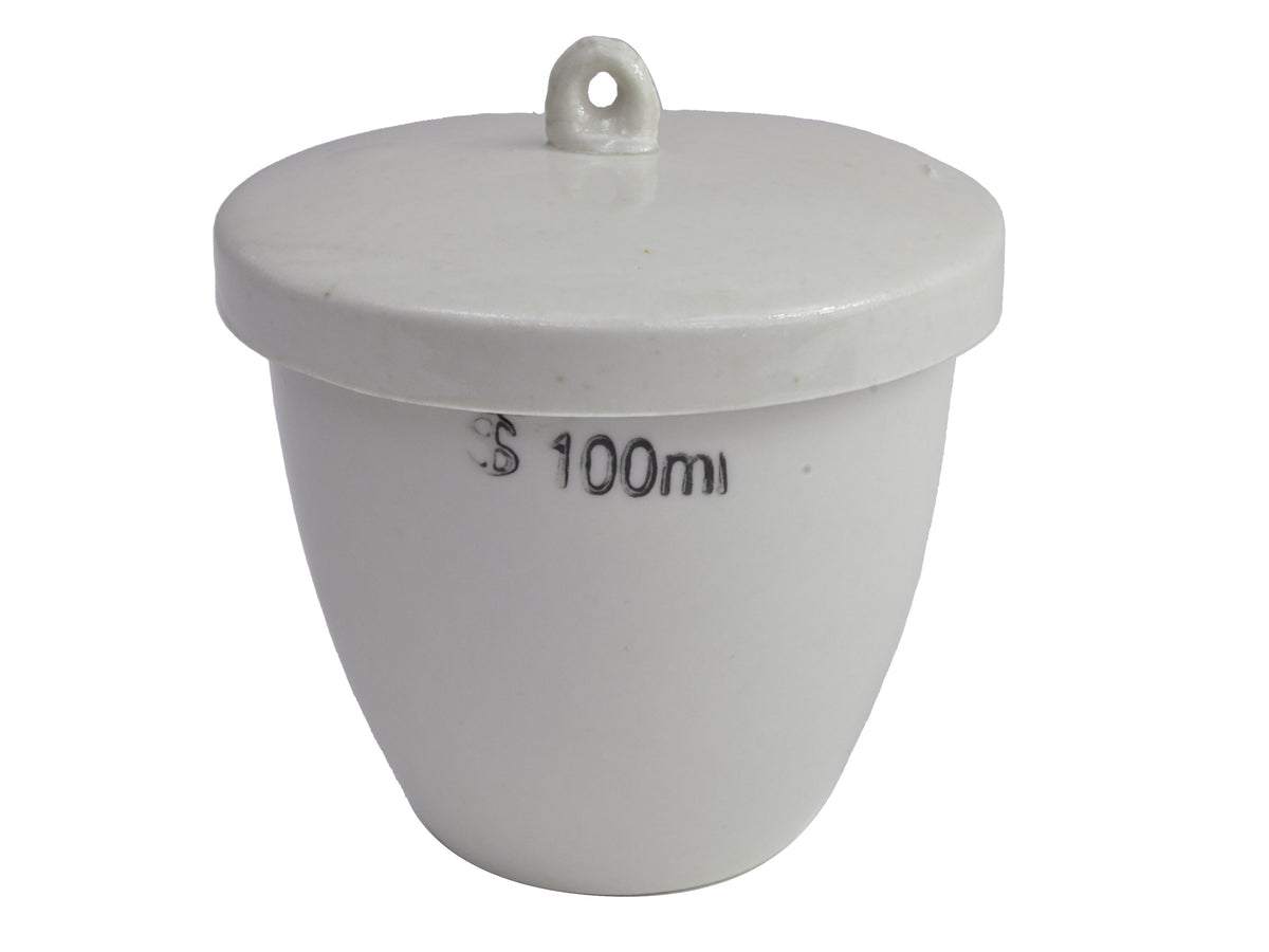MSE PRO High Form Porcelain Crucible with Cover, 10 pieces per pack, Laboratory Supplies, MSE Supplies LLC, MSE Supplies