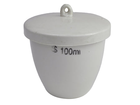 MSE PRO High Form Porcelain Crucible with Cover, 10 pieces per pack, Laboratory Supplies, MSE Supplies LLC, MSE Supplies