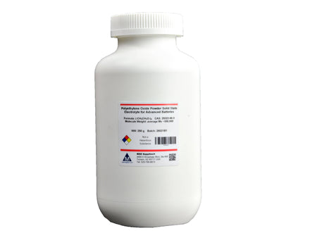 MSE PRO PEO 250g Polyethylene Oxide Powder Solid State Electrolyte for Advanced Batteries Mv 300,000~500,000, Battery Consumables, MSE Supplies LLC, MSE Supplies