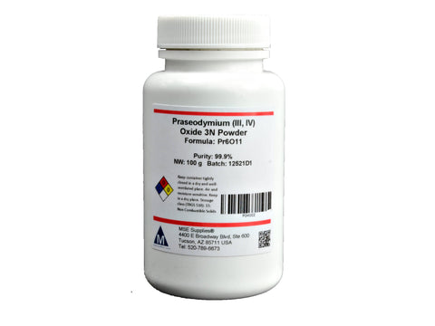 Pr2o3 Powder MSE PRO Praseodymium (III, IV) Oxide (Pr6O11) 99.9% 3N Powder– MSE ...