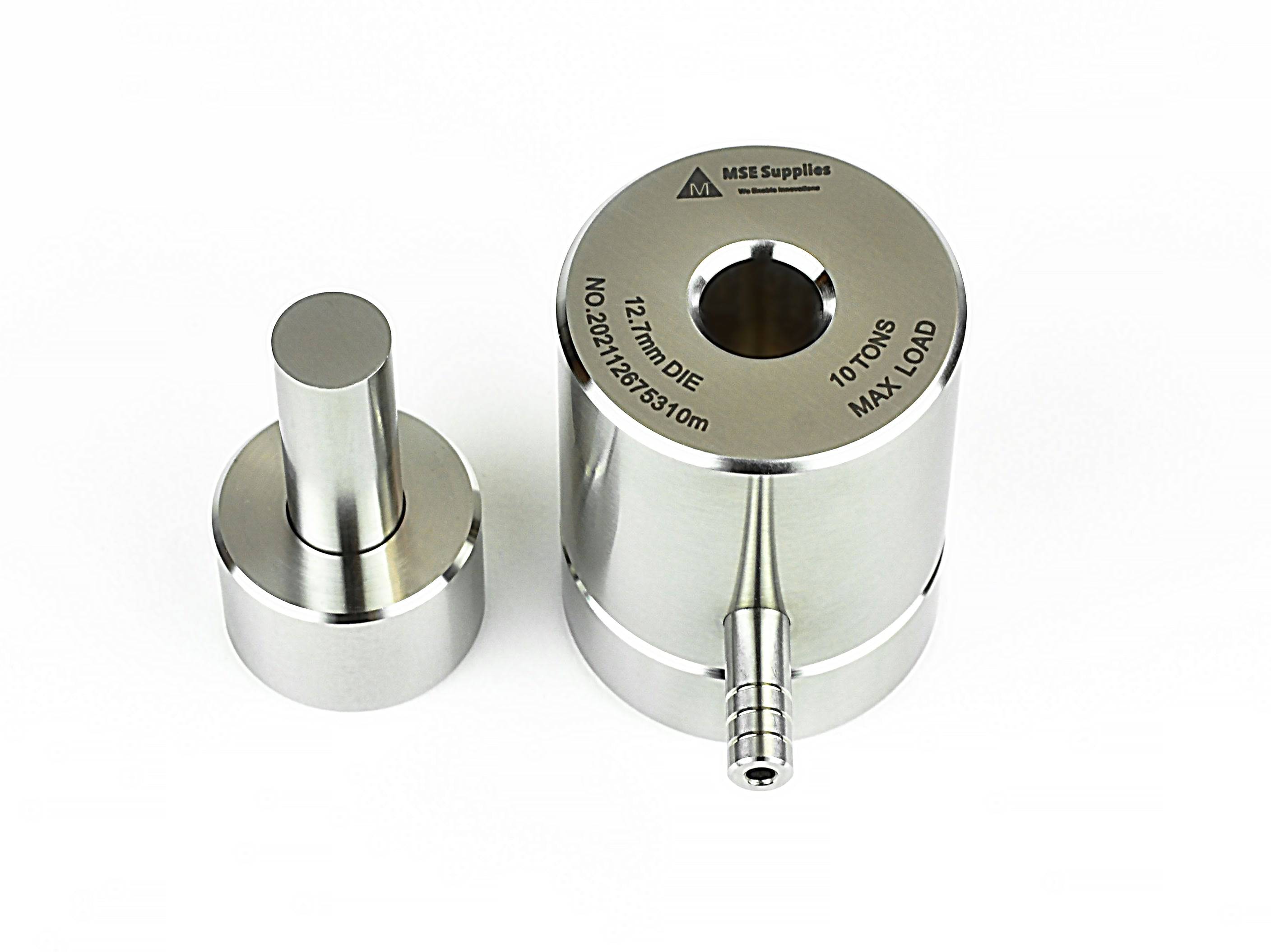 MSE PRO 0.5" (12.7 mm) Diameter Dry Pellet Pressing Die Set, Pellet Press Die Set, MSE Supplies LLC, MSE Supplies