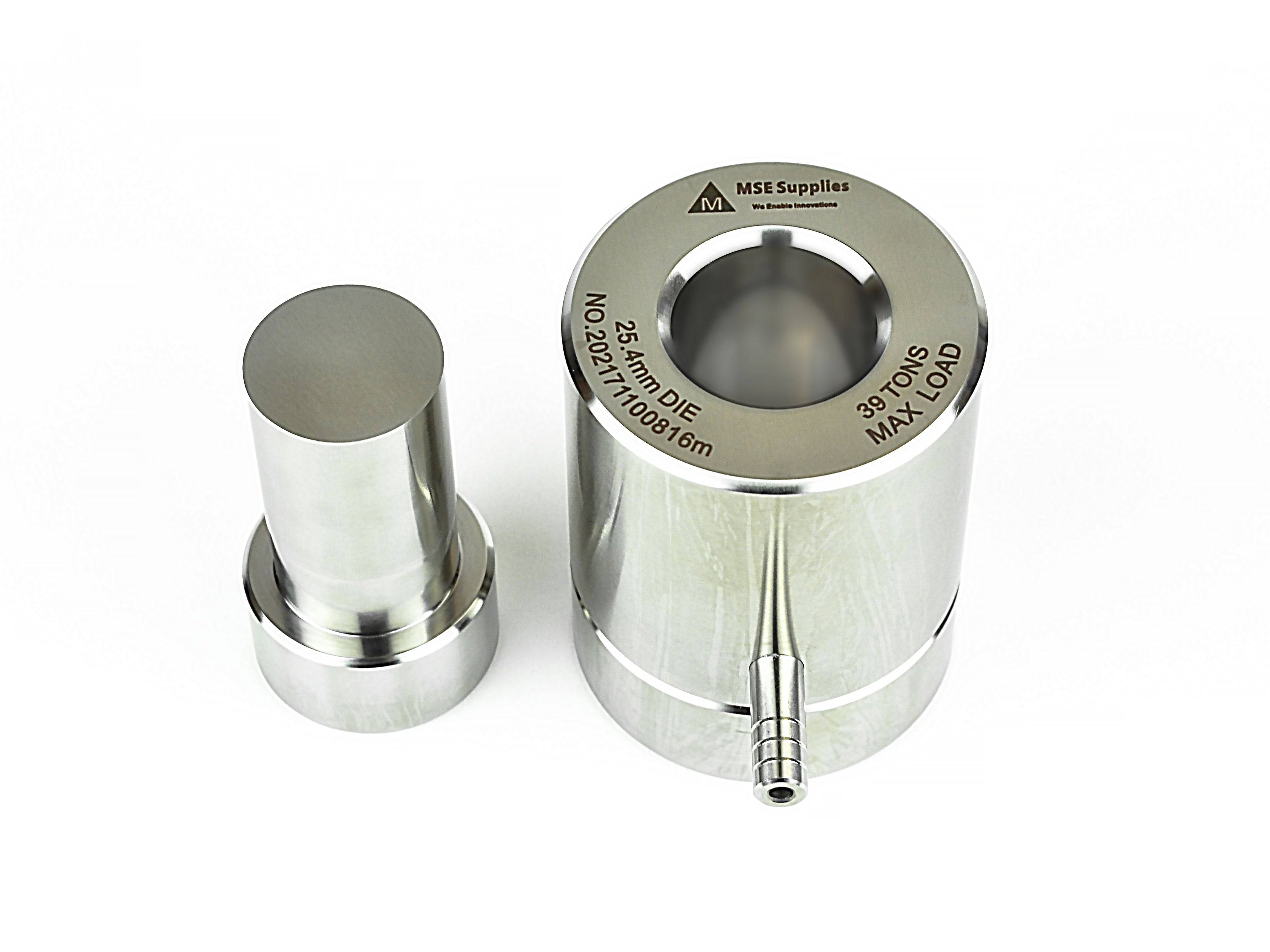 MSE PRO 1.0" (25.4 mm) Diameter Dry Pellet Pressing Die Set, Pellet Press Die Set, MSE Supplies LLC, MSE Supplies