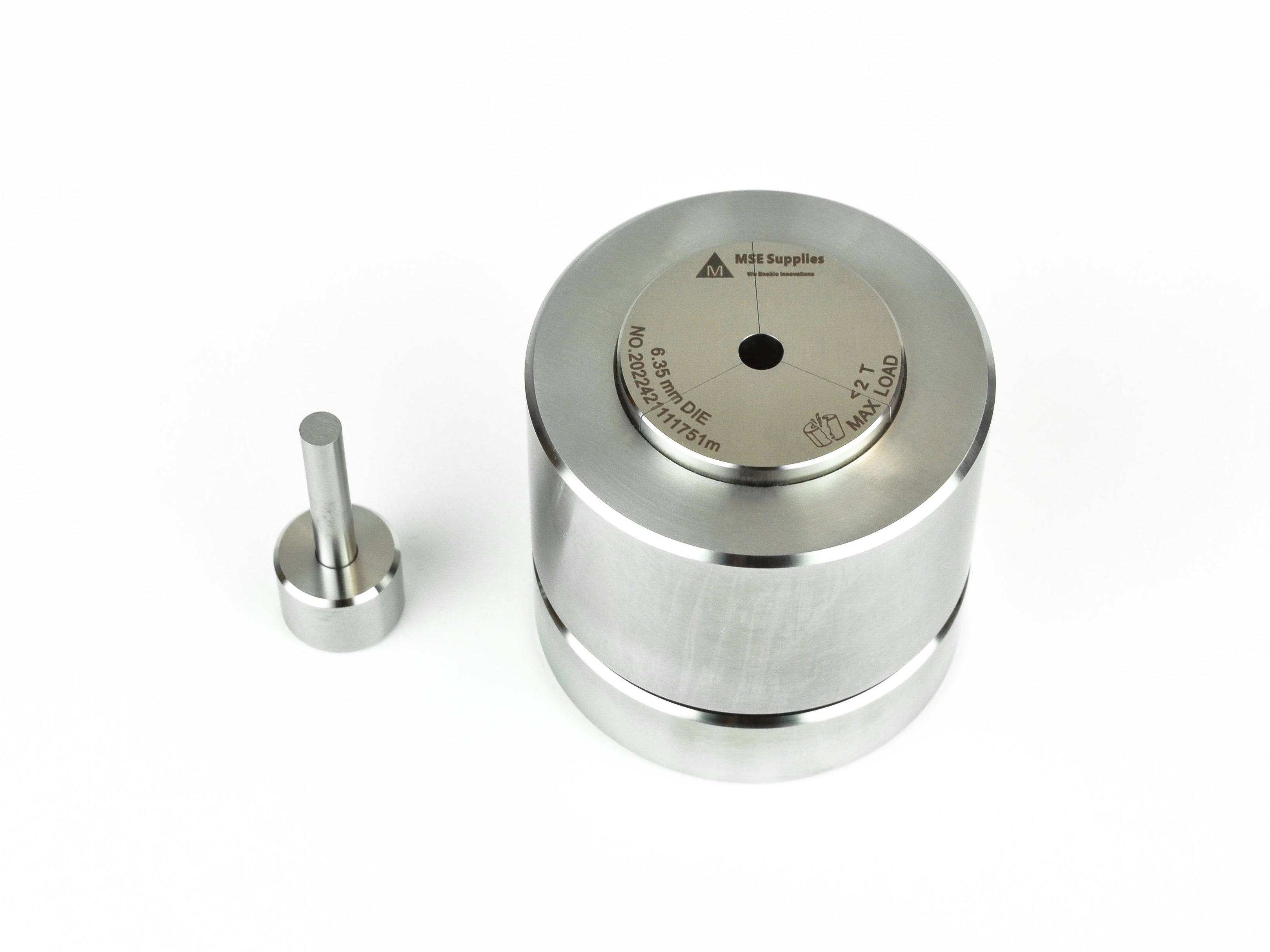 MSE PRO 0.25" (6.35 mm) Diameter Split Type Dry Pellet Pressing Die Set, Pellet Press Die Set, MSE Supplies LLC, MSE Supplies