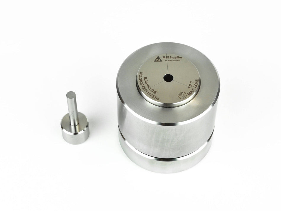 MSE PRO 0.25" (6.35 mm) Diameter Split Type Dry Pellet Pressing Die Set, Pellet Press Die Set, MSE Supplies LLC, MSE Supplies