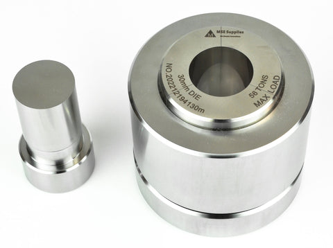 30 mm Diameter Split Type Dry Pellet Pressing Die Set - MSE Supplies LLC