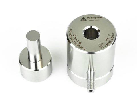 12 mm Diameter Dry Pellet Pressing Die Set - MSE Supplies LLC