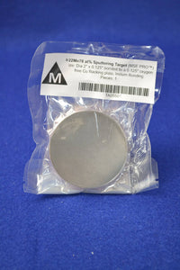 MSE PRO Ir22Mn78 target, 2" diameter, 0.125" thickness, bonded to a 0.125" thick oxygen-free Cu backing plate, Indium Bonding, Sputtering Targets, MSE Supplies LLC, MSE Supplies