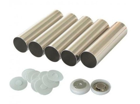 100 pcs of 18650 Cylinder Cell Case with Anti-Explosive Cap and Insulation O-ring,  MSE Supplies