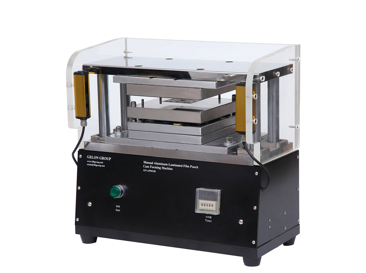 Pouch Cell Forming Machine Gelon Benchtop Pneumatic Aluminum Laminated Film Case Forming Machine ...