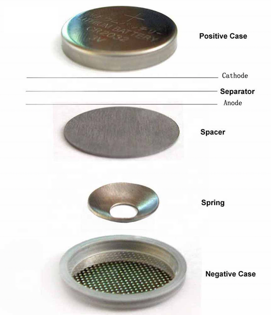 MSE PRO 304SS CR2032 Coin Cell Case Sets (Case, Spring and Spacer