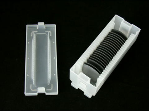 3 inch Group Wafer Carrier Box (Hold up to 25 Wafers), Polypropylene, Cleanroom Class 100 Grade - MSE Supplies LLC